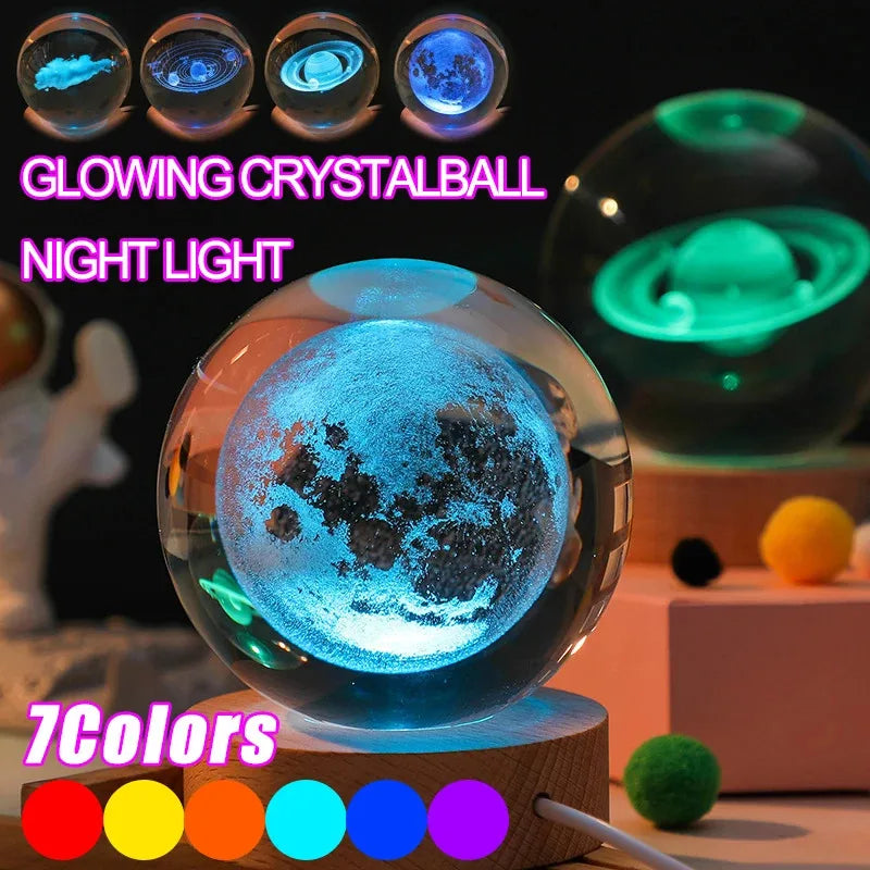 Solar System Crystal Table Lamp