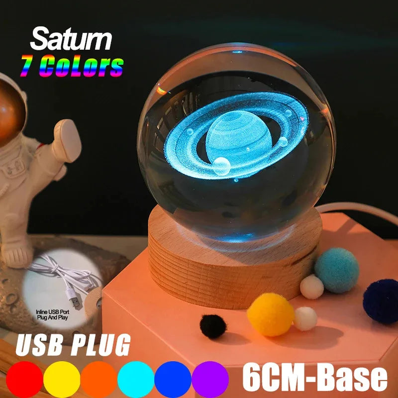 Solar System Crystal Table Lamp
