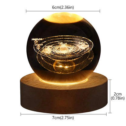 Solar System Crystal Table Lamp