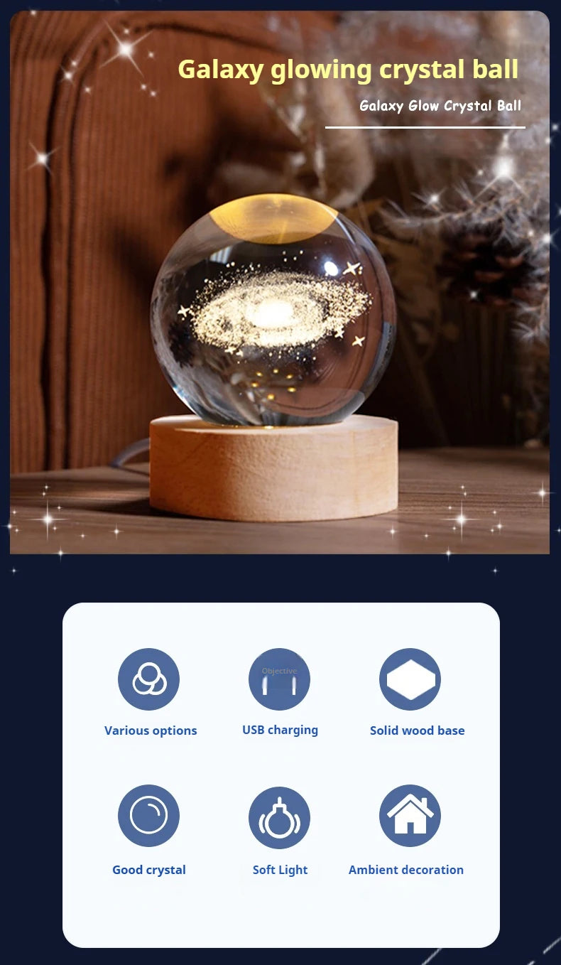 Solar System Crystal Table Lamp